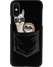 Load image into Gallery viewer, Cool Llama And Sloth In Pocket Meaningful Gift Phone case
