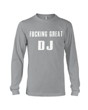Load image into Gallery viewer, Fucking Great DJ Black And White Printed Mug Unisex Long Sleeve

