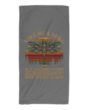 Load image into Gallery viewer, Sing Me A Song Dragonfly Retro Vintage Beach Towel
