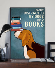 Load image into Gallery viewer, Dog Beagle And Books Gift For Dog Lovers Vertical Poster
