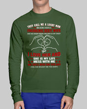 Load image into Gallery viewer, They Call Me A Lucky Man Gift For Husband Unisex Long Sleeve
