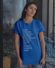 Load image into Gallery viewer, Splints Button Hook Therapy Putty Goniometer Resistance Bands Guys Tee
