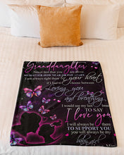 Load image into Gallery viewer, Mimi Gift For Granddaughter Butterflies Loving You And Breathing Fleece Blanket
