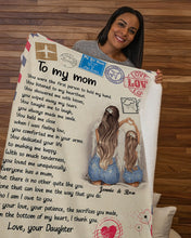 Load image into Gallery viewer, Daughter Gift For Mom You Taught Me To Laugh Sherpa Blanket
