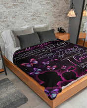 Load image into Gallery viewer, Mimi Gift For Granddaughter Butterflies Loving You And Breathing Sherpa Blanket
