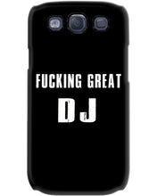 Load image into Gallery viewer, Fucking Great DJ Black And White Printed Mug Phone case
