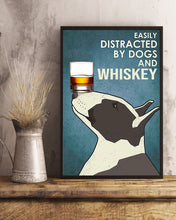 Load image into Gallery viewer, Bull Terrier Dogs And Whiskey Gift For Dog Lovers Vertical Poster
