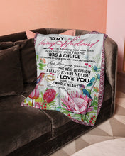 Load image into Gallery viewer, Protea Garden Love You With My Whole Heart Gift For Husband Fleece Blanket
