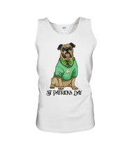 Load image into Gallery viewer, Bulldog Green Tee St Patrick's Day Gift For Dog Lovers Unisex Tank Top

