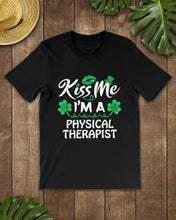Load image into Gallery viewer, Physical Therapist Green Lip Shamrock St. Patrick's Day Color Changing Mug Guys Tee
