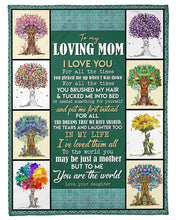 Load image into Gallery viewer, You Are The World Tree Of Life Daughter Gift For Mom Fleece Blanket
