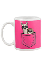 Load image into Gallery viewer, Cool Llama And Sloth In Pocket Meaningful Gift Mug
