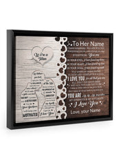 Load image into Gallery viewer, Love You For All That You Are Custom Name Gift For Wife Framed Matte Canvas
