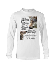 Load image into Gallery viewer, Wolf Grandma Gift For Grandson Believe In Yourself Unisex Long Sleeve

