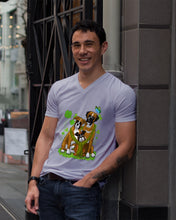 Load image into Gallery viewer, Funny Boxer With Butterflies Clover St Patrick's Day Gift For Dog Lovers Guys V-Neck
