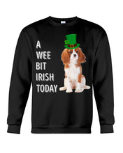 Load image into Gallery viewer, Cavalier King Charles Spaniel Irish Today Green St. Patrick's Day Printed Mug Sweatshirt
