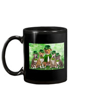 Load image into Gallery viewer, Staffordshire Leprechaun St Patrick's Day Gift For Dog Lovers Mug
