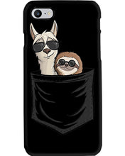 Load image into Gallery viewer, Cool Llama And Sloth In Pocket Meaningful Gift Phone case
