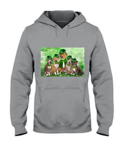 Load image into Gallery viewer, Staffordshire Leprechaun St Patrick's Day Gift For Dog Lovers Hoodie
