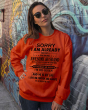 Load image into Gallery viewer, A Freaking Awesome Husband Is My Life Sweatshirt
