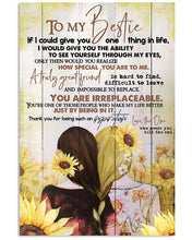 Load image into Gallery viewer, You Are Irreplaceable Sunflower Garden Gift For Bestie Vertical Poster
