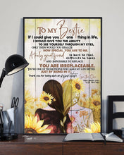 Load image into Gallery viewer, You Are Irreplaceable Sunflower Garden Gift For Bestie Vertical Poster
