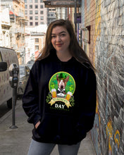 Load image into Gallery viewer, Bull Terrier With Beer Celebrate St Patrick's Day Gift For Dog Lovers Hoodie
