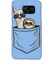 Load image into Gallery viewer, Cool Llama And Sloth In Pocket Meaningful Gift Phone case
