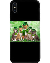 Load image into Gallery viewer, Staffordshire Leprechaun St Patrick's Day Gift For Dog Lovers Phone case
