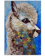 Load image into Gallery viewer, Autism Awareness Llama Gift For Autism Son Vertical Poster
