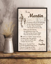 Load image into Gallery viewer, Custom Name Gift For Son I Sometimes Wish You Were Small Vertical Poster

