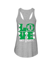 Load image into Gallery viewer, 2nd Grade Love White Clover St Patrick's Day Gift For Teacher Ladies Flowy Tank
