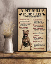 Load image into Gallery viewer, Vintage Design Somethin You Should Know About A Pit Bull House Rules Vertical Poster
