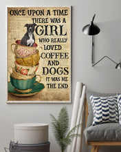 Load image into Gallery viewer, There Was A Girl Who Really Loved Coffee And American Pit Bull Dogs Vertical Poster
