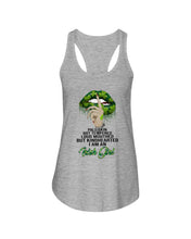Load image into Gallery viewer, Keep Silent Sparkling Green Lips St Patrick's Day Gift Ladies Flowy Tank
