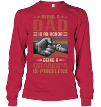 Load image into Gallery viewer, Being A Dad And Being A Grandpa Meaningful Gift For Family Unisex Long Sleeve

