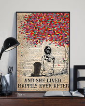 Load image into Gallery viewer, Pekingese Dog And She Sitting Under Colorful Tree Lived Happily Ever After Vertical Poster
