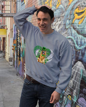 Load image into Gallery viewer, German Shepherd Green And White Clover Design St Patrick's Day Gift For Dog Lovers Sweatshirt
