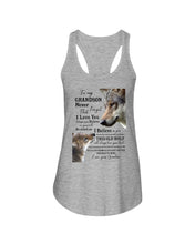 Load image into Gallery viewer, Wolf Grandma Gift For Grandson Believe In Yourself Ladies Flowy Tank
