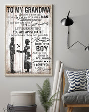 Load image into Gallery viewer, Grandson Gift For Grandma I Love You Vertical Poster
