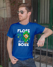 Load image into Gallery viewer, Funny Leprechaun Floss Like A Boss Shamrock Design St Patrick's Day Gift Guys Tee
