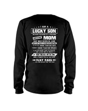 Load image into Gallery viewer, Lucky Son Who Raised By A Freaking Awesome June Mom Unisex Long Sleeve
