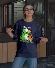 Load image into Gallery viewer, Lovely Cat And Balloons Happy St Patrick's Day Gift For Cat Lovers Unisex Long Sleeve
