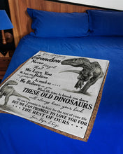 Load image into Gallery viewer, Papa And Gigi Gift For Grandson T Rex The Rest Of Mine Fleece Blanket
