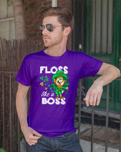 Load image into Gallery viewer, Funny Leprechaun Floss Like A Boss Shamrock Design St Patrick's Day Gift Guys Tee
