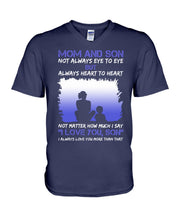 Load image into Gallery viewer, Mom And Son Always Heart To Heart Gift For Family Guys V-Neck
