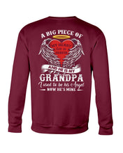Load image into Gallery viewer, Gift For Grandpa A Big Piece Of My Heart Lives Sweatshirt
