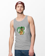 Load image into Gallery viewer, German Shepherd Green And White Clover Design St Patrick's Day Gift For Dog Lovers Unisex Tank Top

