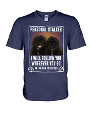 Load image into Gallery viewer, Black Pooshi Black Shipoo Personal Stalker St. Patrick's Day Printed Mug Guys V-Neck
