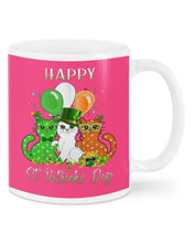 Load image into Gallery viewer, Lovely Cat And Balloons Happy St Patrick's Day Gift For Cat Lovers Mug
